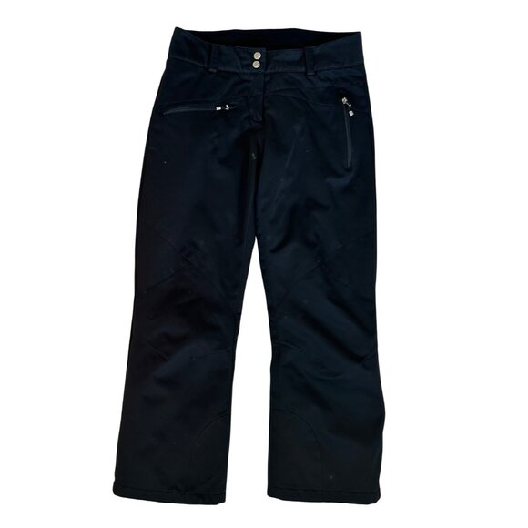 Obermeyer Ladies Insulated Black Ski Snow Pants Size 8 Style 7673 Adjustable Wai - Picture 1 of 16